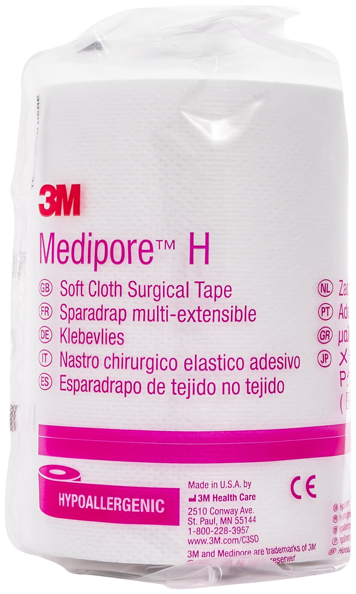 3M 2864 Medipore H Soft Cloth Surgical Tape 4" x 10 yd 1 Roll
