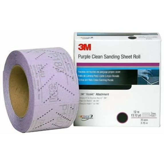 3M Hookit Purple Clean Sanding Sheet Roll 334U, 30700, P800, 70 mm x 12 m