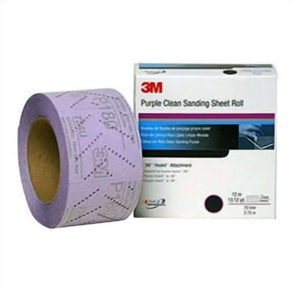 3M 30703 Hookit 334U Purple 70 mm x 12 m P400 Grit Clean Sanding Sheet Roll