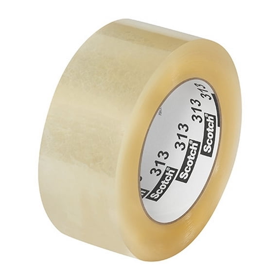 3M 313 Carton Sealing Tape Clear 2" X 110 Yard Roll (36 Roll/Case)