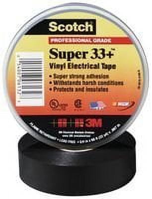 3M 33+SUPER (3/4"X66FT) TAPE, INSULATION, PVC, BLACK 0.75INX66FT (5 pieces)