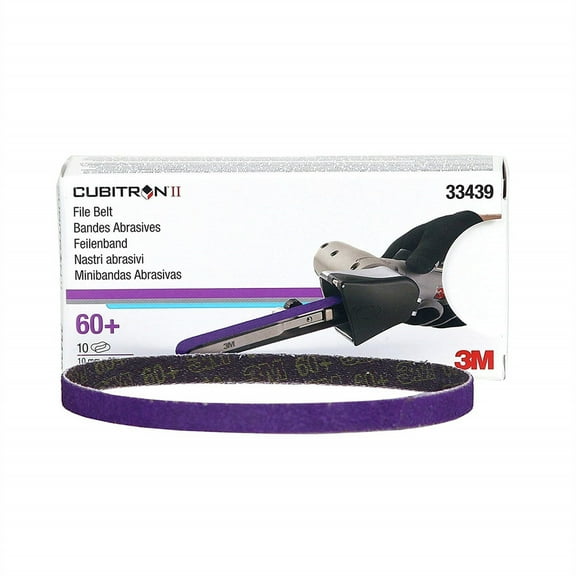 3M 33439 10-Piece/Carton, 5 Cartons/Case Cubitron II 60+ Grit 3/8 in. x 13 in. File Belts - Purple