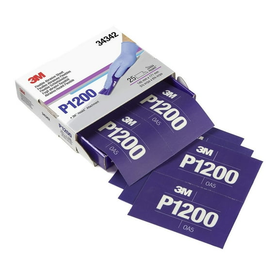 3M 34342 Flexible Abrasive Hookit Sheet 5.5 in x 6.8 in P1200