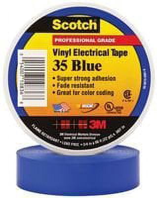 3M 35 BLUE (3/4"X66FT) TAPE, INSULATION, PVC, BLUE, 0.75INX66FT (10 pieces)