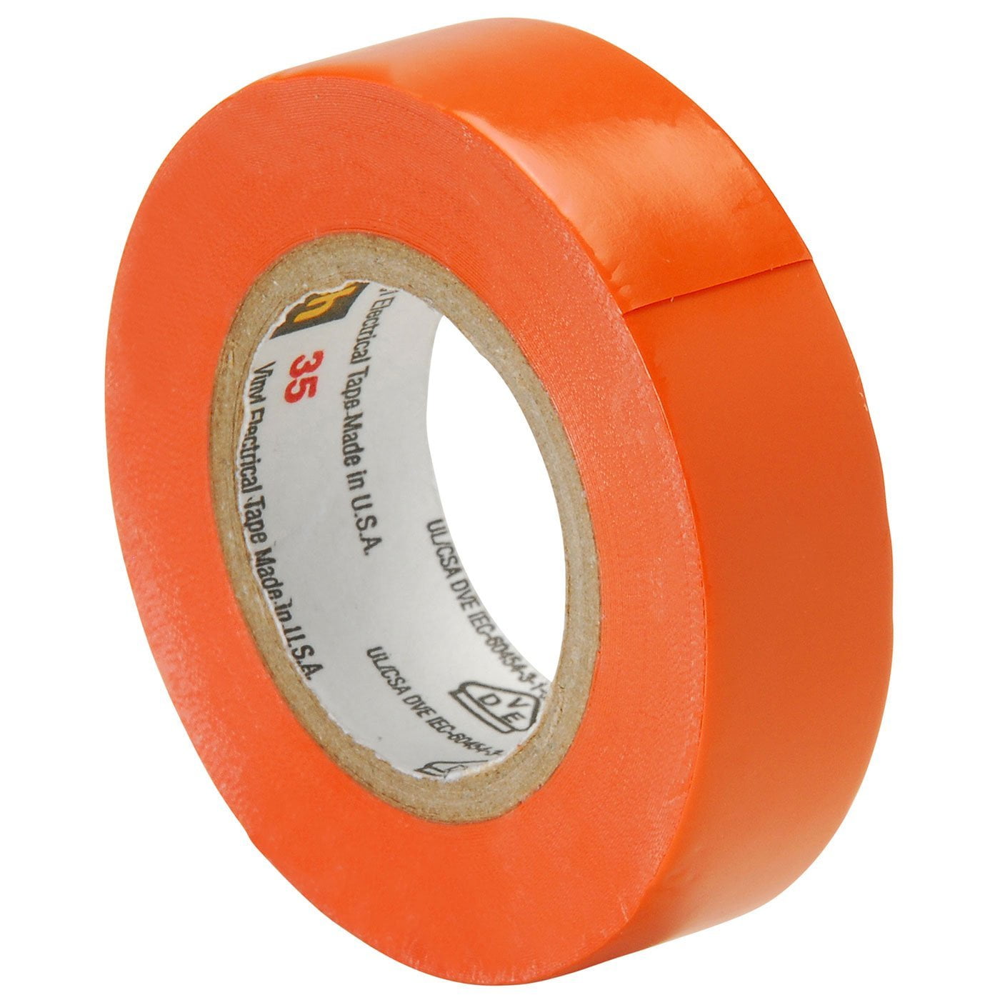 3M 35 Scotch Vinyl Electrical Color Coding Tape Orange 1/2" x 20' - 10 Pack