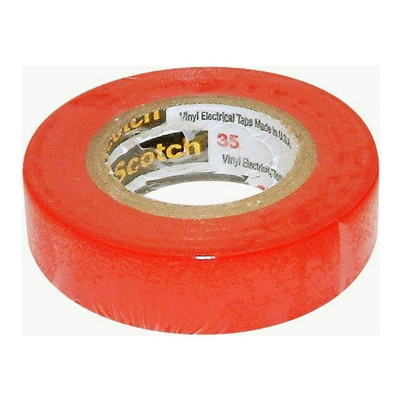 3M 35 Scotch Vinyl Electrical Color Coding Tape Red 1/2 in x 20 ft - 10 Pack