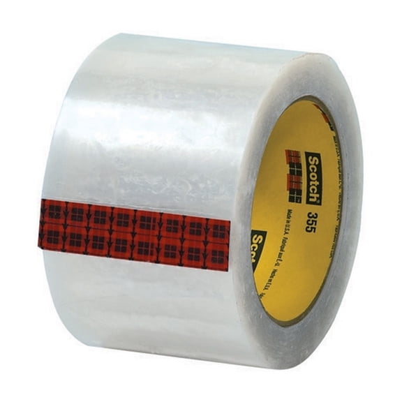 3M 355 Carton Sealing Tape Clear 3" X 55 Yard Roll (6 Roll/Case)