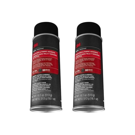 3M 38808 Headliner and Fabric rMHrh Adhesive, 18.1 Oz (2 Pack)