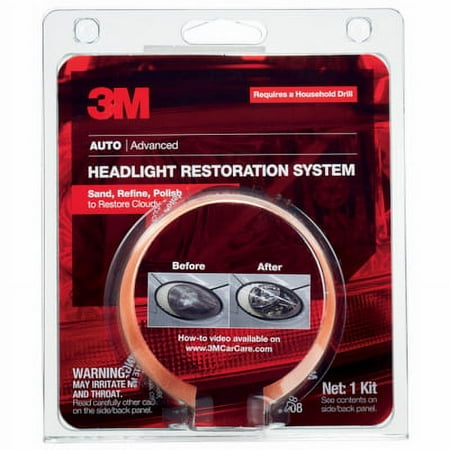 3M 39008 Headlight Lens Restoration System, 4 Ste
