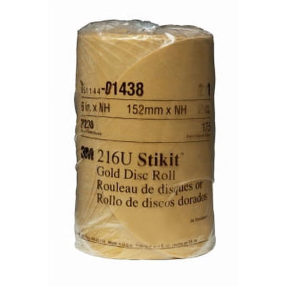 3M 3M - 01438 - Stikit Gold Disc Roll, 216U, 6 in, P220A