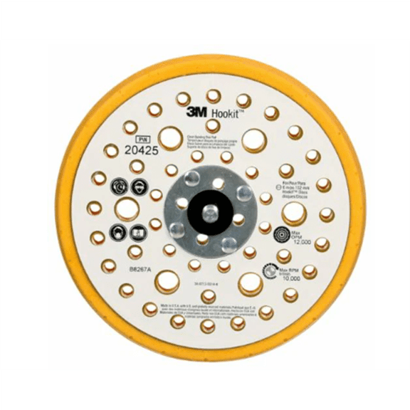 3M Xt3M Xtract Low Profile Finishing Back-up Pad, 20425, 152 mm x 17.5 mm x 7.93 mm, External 53 Holes, 10 ea/Case
