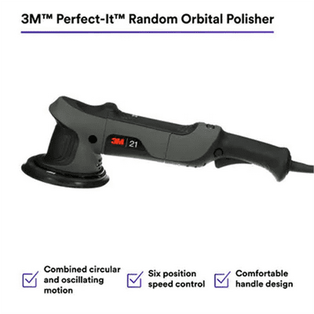 3M Perfect-It™ Random Orbital Polisher 34101, 21 mm, 120V, 60 Hz, Plug A