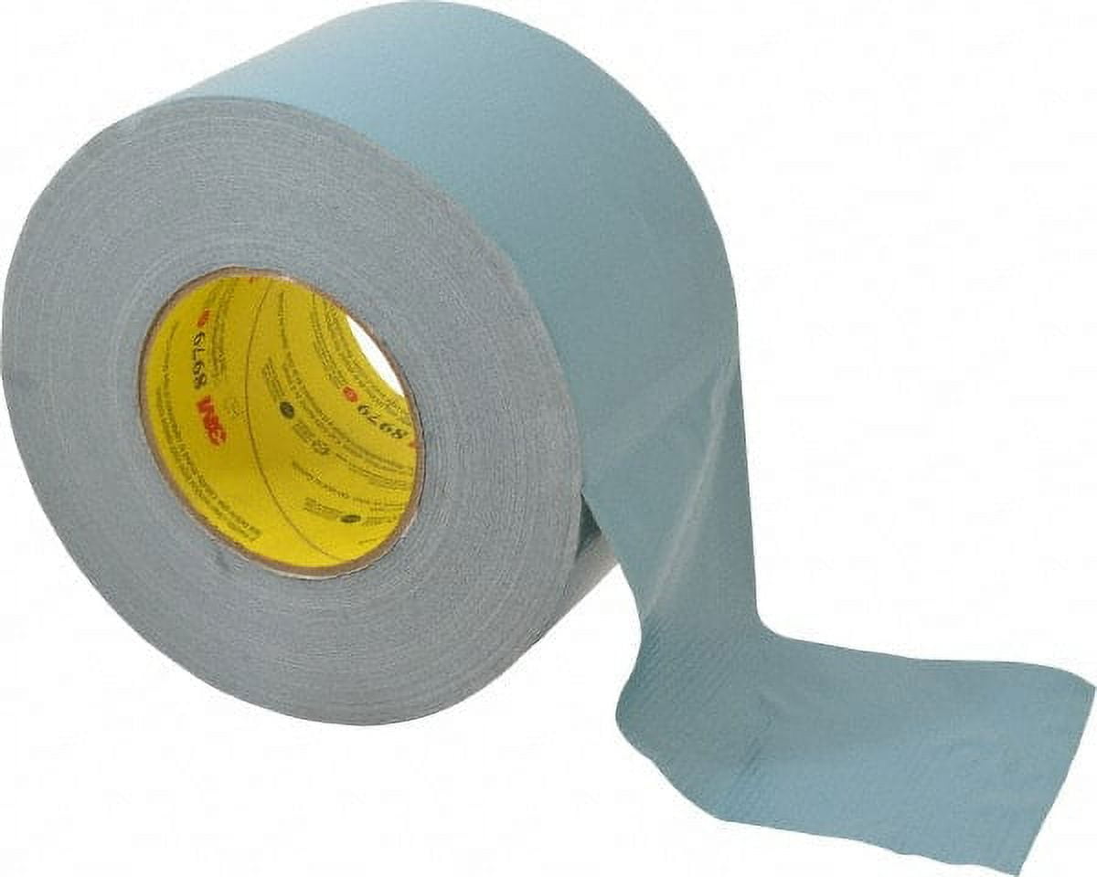 3M 4" x 55m Blue Duct Tape 12.1 mil, Rubber Adhesive, Polyethylene Film