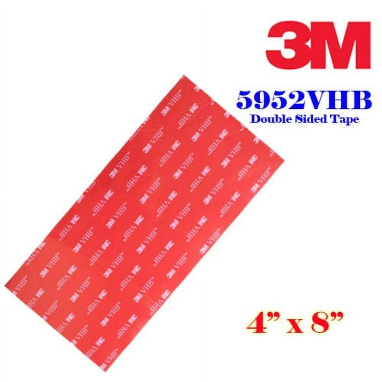 8.5 X 11 Double Sided Tape Sheets 3-pack Clear Adhesive PET Tape Sheets  With Red Liner 