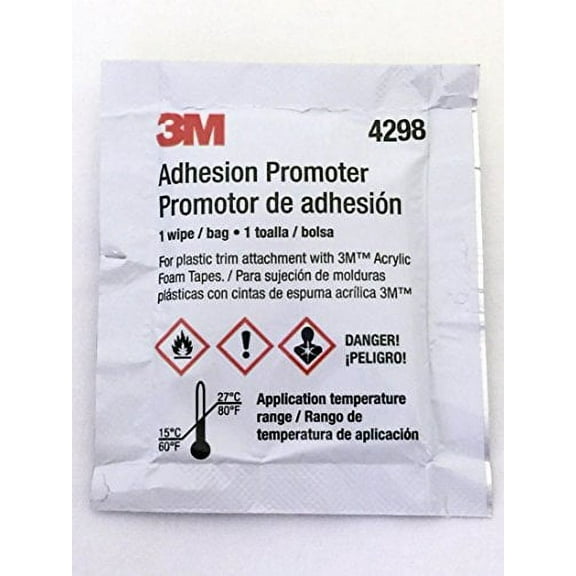 3M 4298 Adhesion Promoter for Acrylic and Rubber Based Tapes, 25 Pack