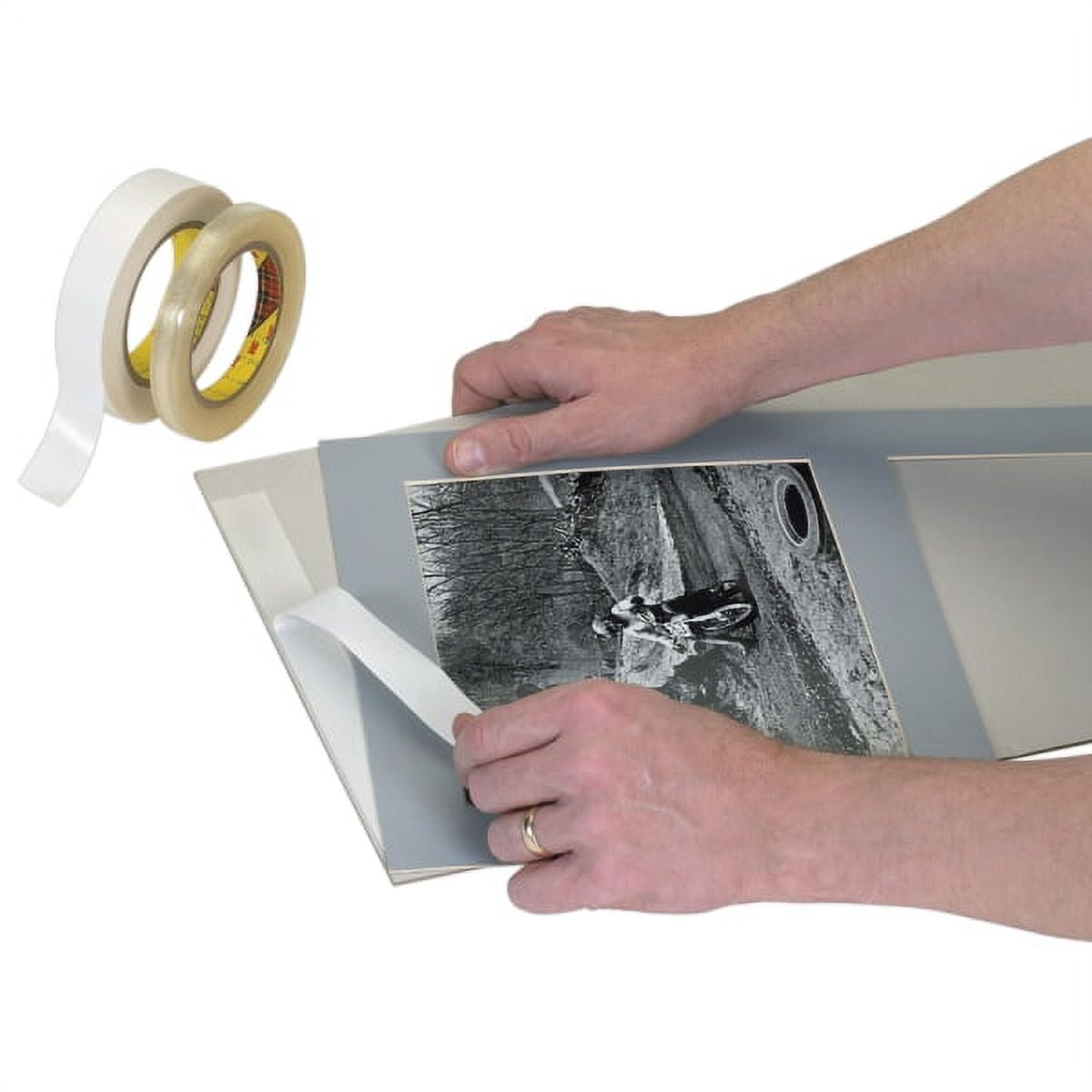 3M® 444 Double Sided Film Tape, 1" x 36 Yd., Clear, Case Of 36