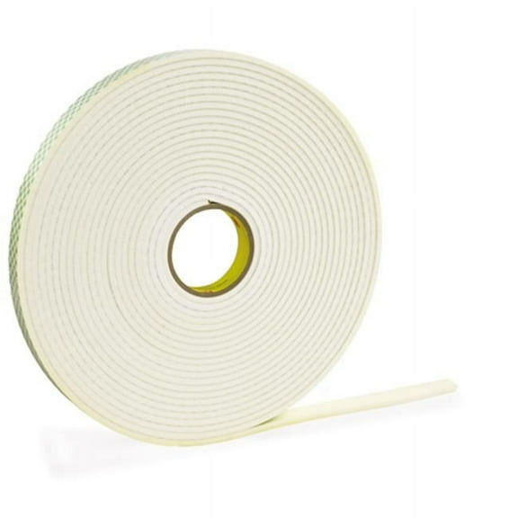 3M 4462 Double Sided Foam Tape 1" x 36 yds. 1/16" White 9/Case T9554466