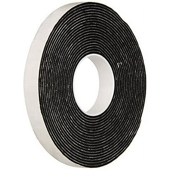3M 4466B Black Foam Tape, 0.5" Width x 5yd Length (1 roll)