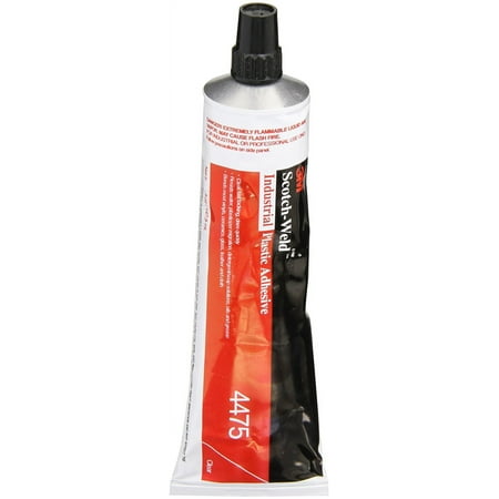 3M Industrial Plastic Adhesive 4475, Clear, 5 Oz Tube