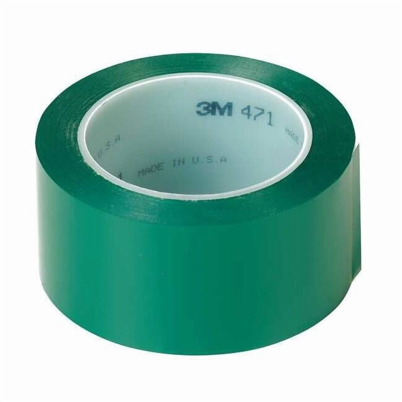 3m Floor Marking Tape, vinyl, No Legend, Green, 3 in W., 5.2 mil Thickness 471
