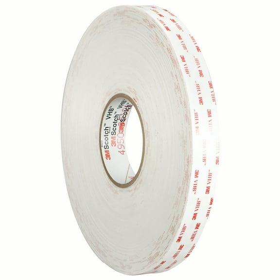 3M 4930 VHB Tape, 1/2" x 5 Yd., White