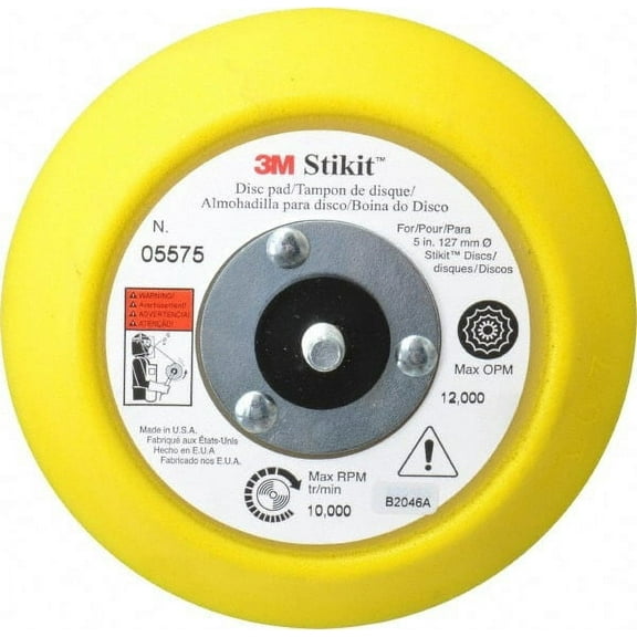 3M 5" Diam Adhesive/PSA Disc Backing Pad