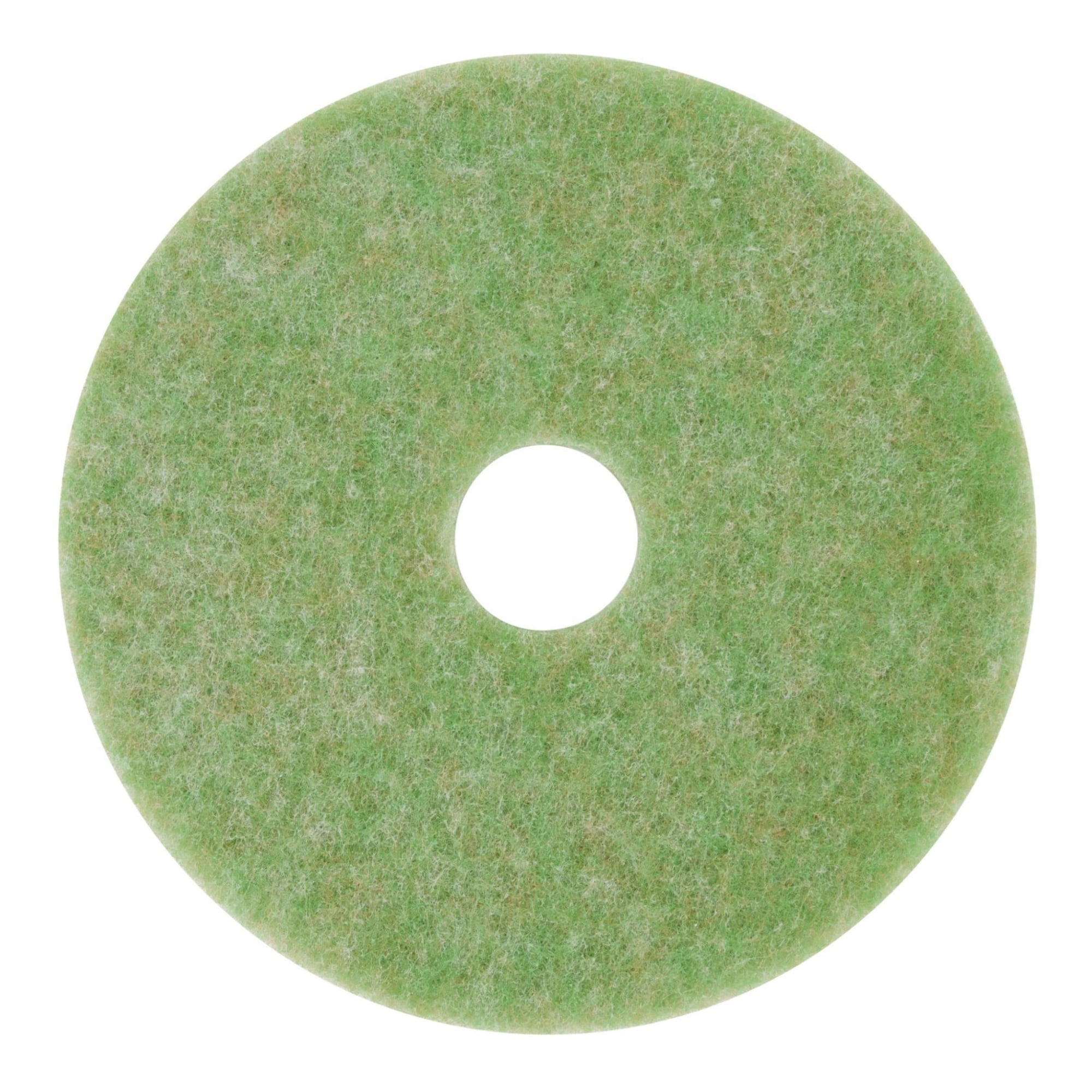 17" Green and Amber Polyester Fiber Scrubber Pads