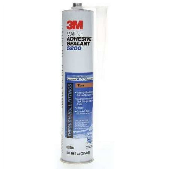 3M 5200 Marine Adhesive Sealant, 1/10 gallon cartridge, Tan