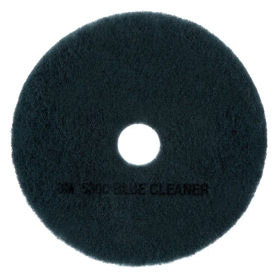 3M 5300 Blue Cleaner Floor Pads, 19" Diameter, Blue, Box Of 5