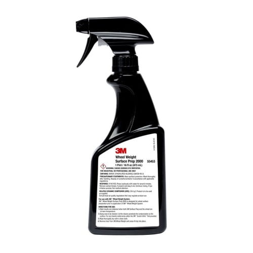 3M 55453 Wheel Weight Surface Prep Cleaner, 16 oz Spray Bottle