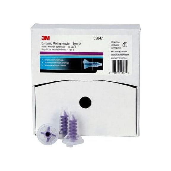 3M 55847 Dynamic Mixing System Nozzle, Plastic, Purple