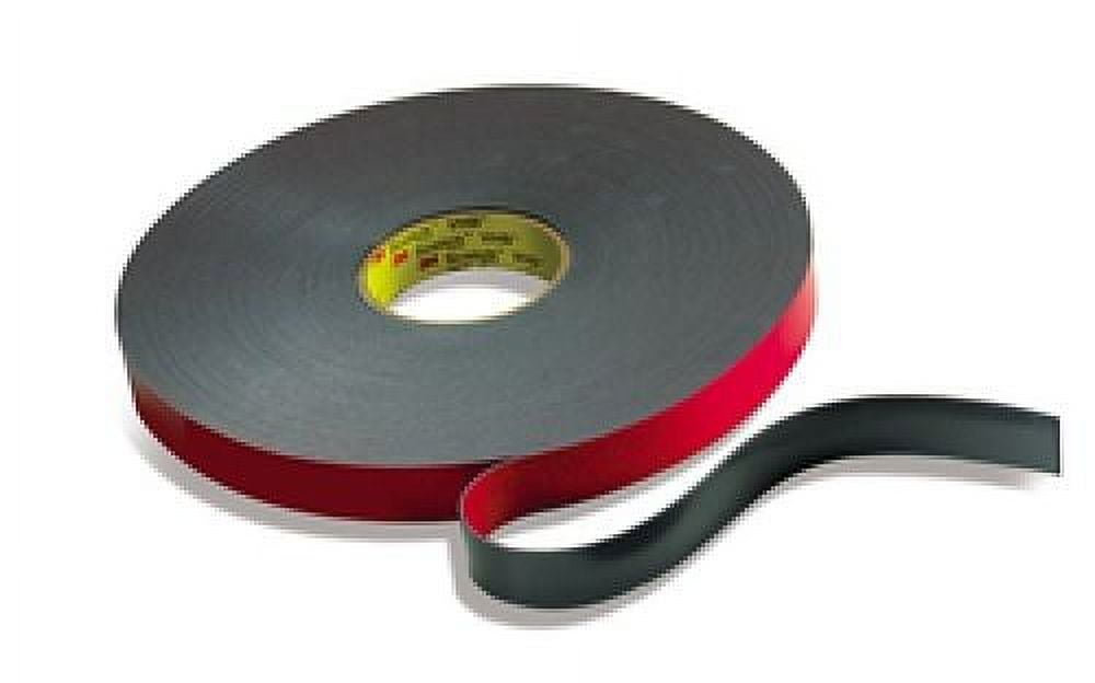 3M 56230 VHB 5925 1/2 Inch x 25 mil Foam Adhesive Tape, Black