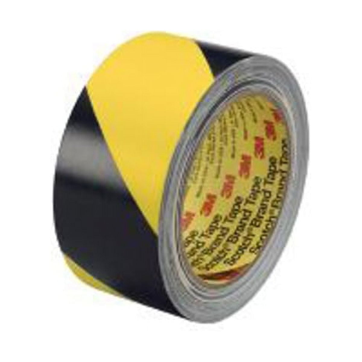 3M® 5702 Striped Vinyl Tape, 2" x 36 Yd., Black/Yellow, Case Of 2