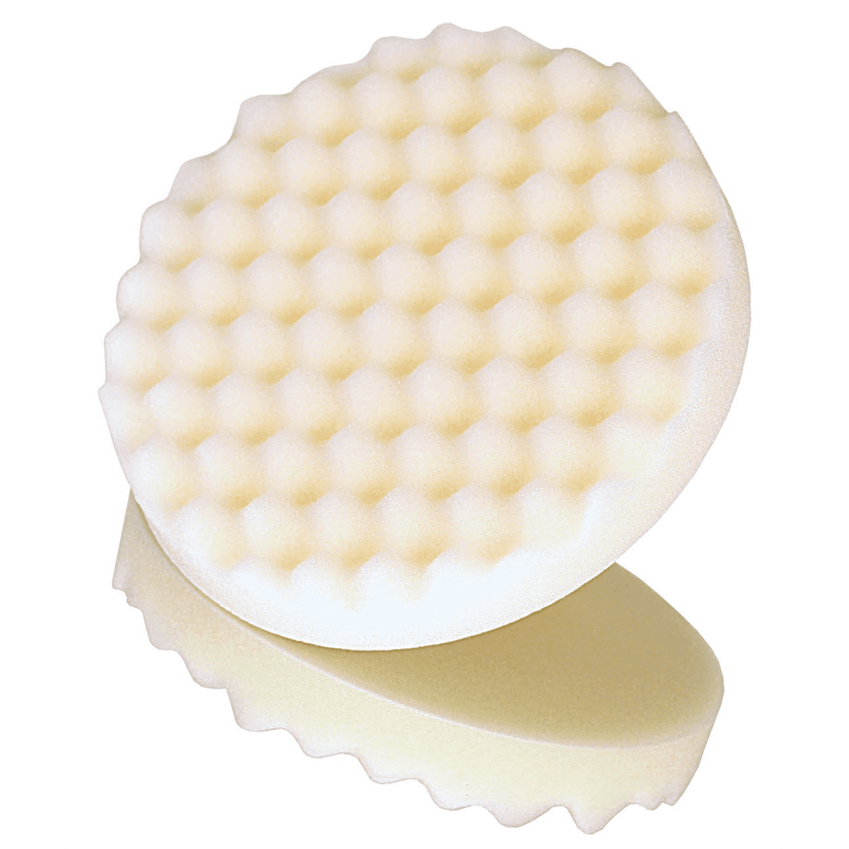 3M White 8" Foam Hook & Loop Compounding Pad
