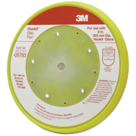 3M Hookit Pad D/F, 05783, 8 in x 5 bolt hole, 1 per case