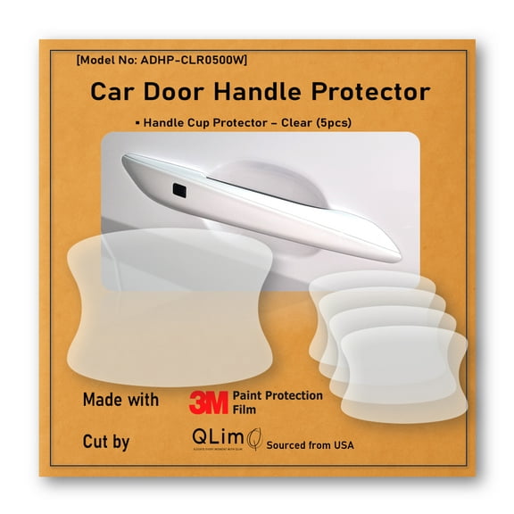 3M-5pcs Car Door Handle Cup Protector, 3M PPF, Clear(Transparent), Anti Scratch, Universal Fit (Clear/5pcs)