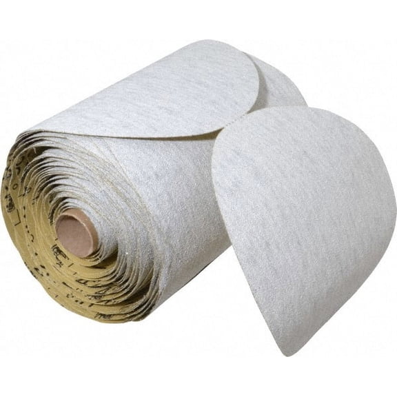 3M 6" Diam, 80 Grit Silicon Carbide Adhesive PSA Disc Medium Grade, Gray, A Weighted Backing, Flexible, Use with Random Orbital Sanders