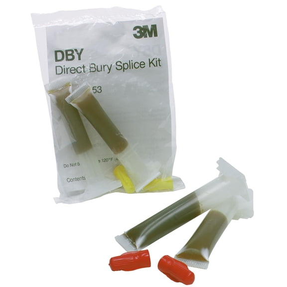 3M 600V Yellow 18 AWG to 10 AWG Underground Wire Splice Kit