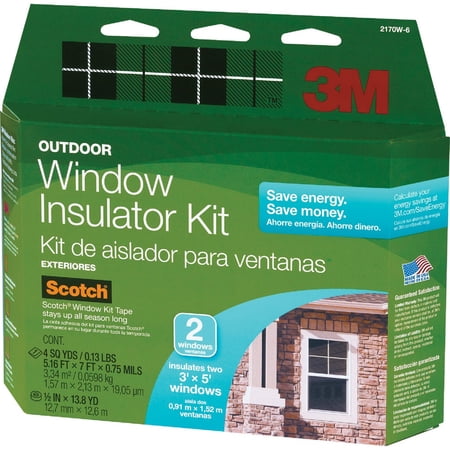 3M 62 In. x 84 In. Outdoor Window Insulation Kit (2-Pack) 2170W-6 2170W-6 264180
