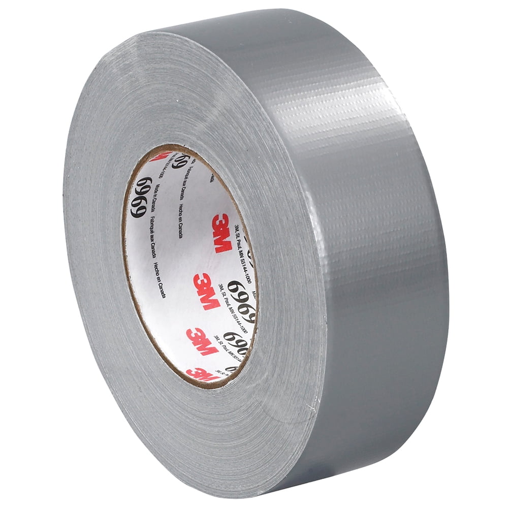 3M 6969 Duct Tape 10.7 Mil 2" x 60 yds. Silver 24/Case T9876969
