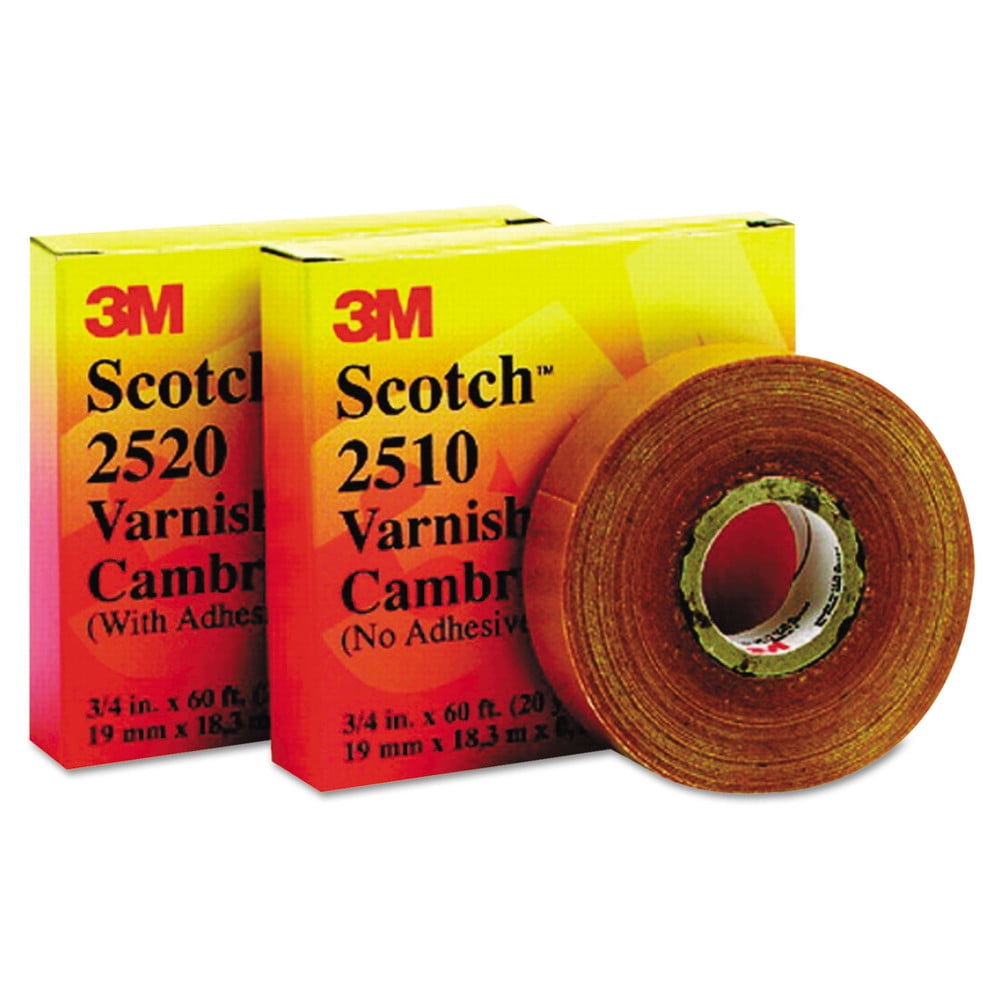 3M 7000031629 20-Piece Scotch 2520 3/4 in. x 60 ft. Varnished Cambric Tape Set - Yellow