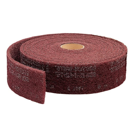 3M 7000121074 Scotch-Brite Clean and Finish Roll Pad - Very Fine, Maroon