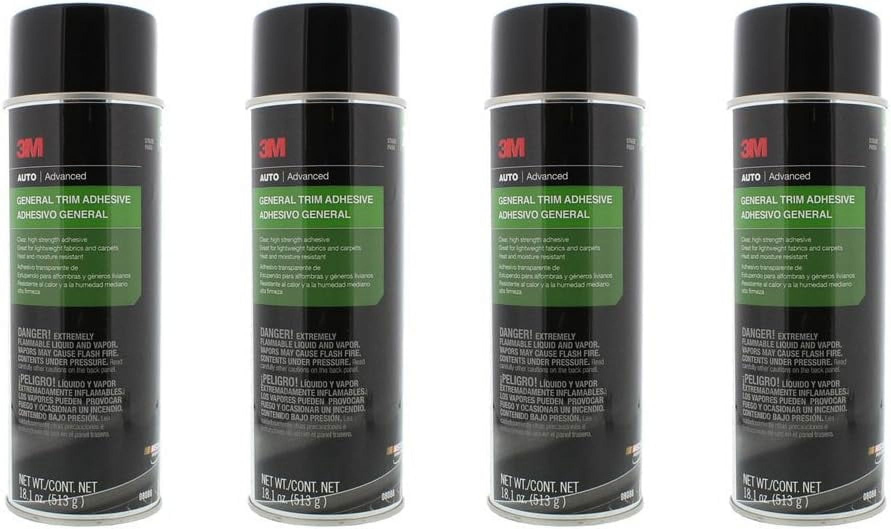 3M General Trim Adhesive 08088, High Strength, Clear Drying, Aerosol, 18.1 oz