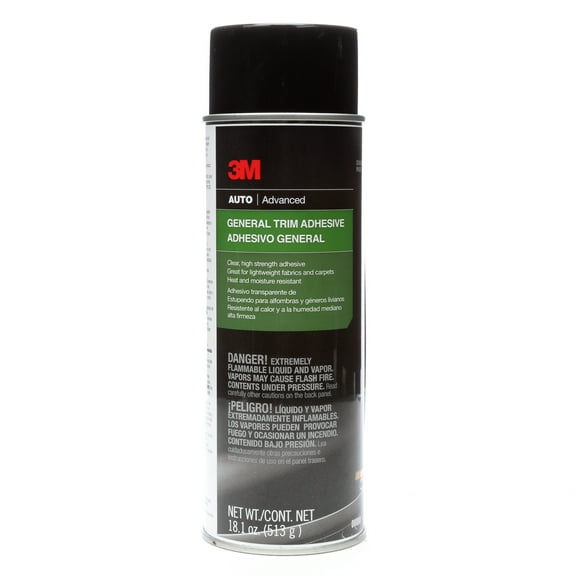 3M General Trim Adhesive 08088, High Strength, Clear Drying, Aerosol, 18.1 oz