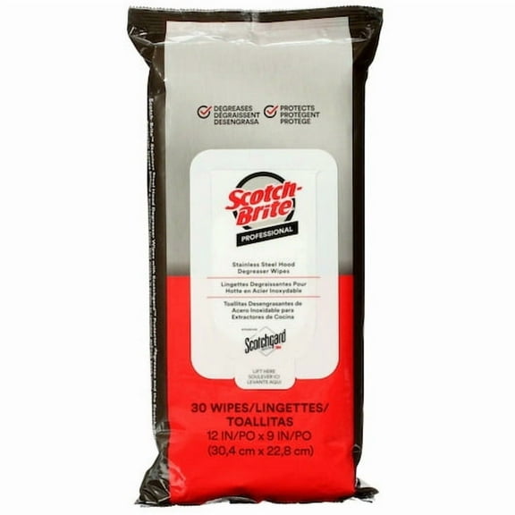 3M 7100233381 S/S Hood Degreaser Wipes w/ Scotchgard - 180 / CS