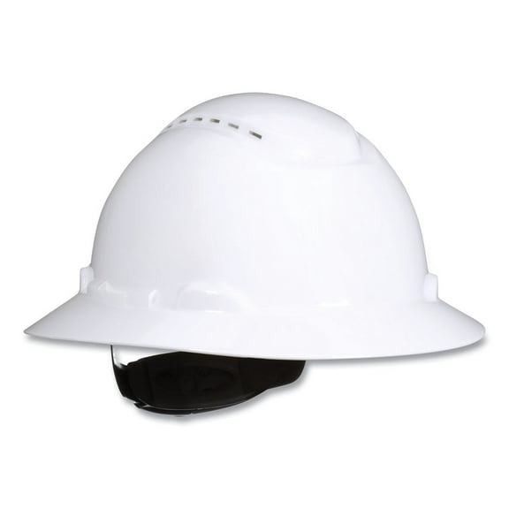 3M 7100240028 H-800 SecureFit H-Series 4-Point Pressure Diffusion Ratchet Suspension Vented Hat with UV Indicator - White