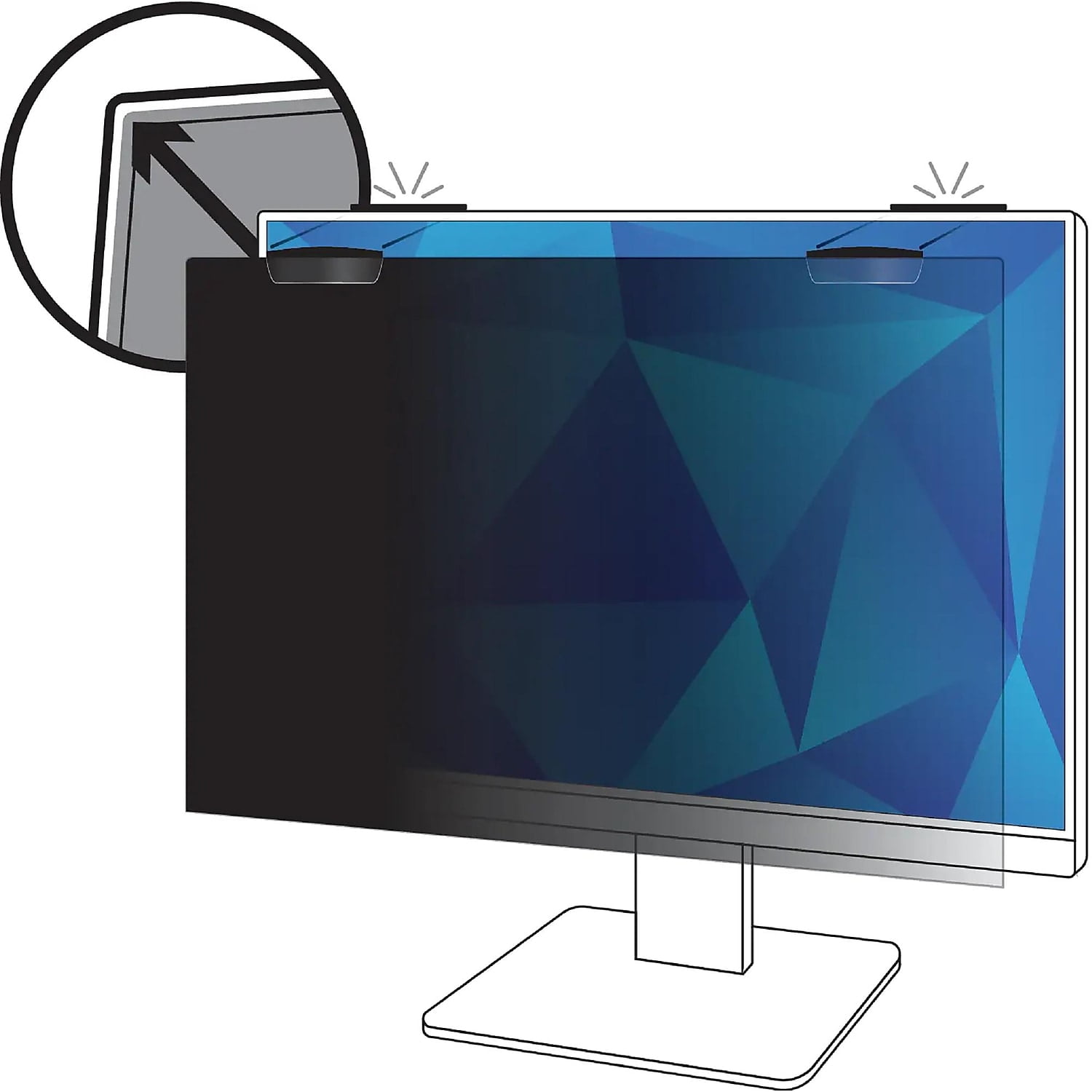 Gold Frameless Privacy Filter for 24 Gold Frameless Privacy Filter for 24