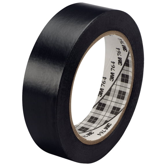 3M 764 Vinyl Tape 5.0 Mil 1" x 36 yds. Black 6/Case T965764B6PK