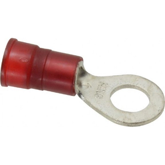 3M 8-8 AWG Partially Insulated Crimp Connection Circular Ring Terminal 5/16" Stud, Copper Contact