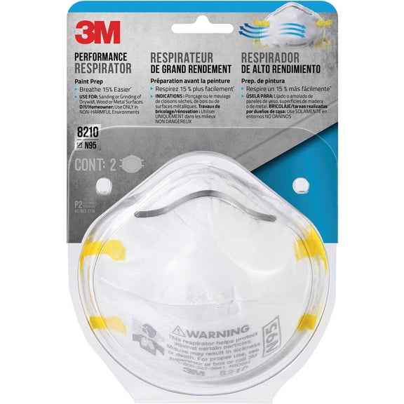 3M 8210PA1-A Sanding & Fiberglass Insulation Respirator
